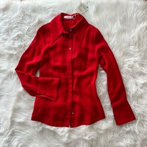 NWT Mango red shirt